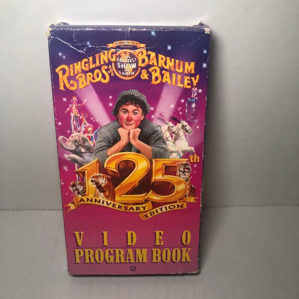 Ringling Bros Barnum & Bailey 125th Anniversary Video Program Book VHS Circus